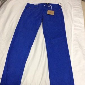 ADRIANO GOLDSHMEID cigarette skinny blue pant